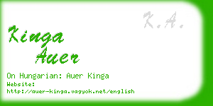 kinga auer business card